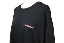 Load image into Gallery viewer, 極美品 BURBERRY バーバリー オーク リーフ クレスト クルーネック 半袖Ｔシャツ 8071594 ブラック ピンク サイズXL 中古 51160