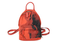 画像をギャラリービューアに読み込む, Givenchy ジバンシー バンビ バックパック リュックサック EXD0177 ナイロン レザー レッド ブラック シルバー金具 美品 中古 51388