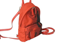 画像をギャラリービューアに読み込む, Givenchy ジバンシー バンビ バックパック リュックサック EXD0177 ナイロン レザー レッド ブラック シルバー金具 美品 中古 51388