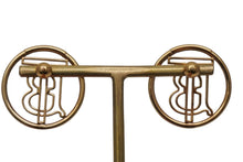 画像をギャラリービューアに読み込む, BURBERRY バーバリー TB モノグラム ロゴ ピアス ゴールド 8g 小物 アクセサリー ジュエリー 中古 51935