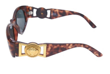 画像をギャラリービューアに読み込む, VERSACE ヴェルサーチ サングラス メデューサ MOD 424 COL 869 OD ブラウン ブラック ゴールド金具 美品 中古 52098