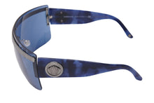 画像をギャラリービューアに読み込む, VERSACE ヴェルサーチ サングラス メデゥーサ ロゴ ブルー シルバー メンズ ラグジュアリー ストリート 中古 52100