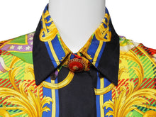 画像をギャラリービューアに読み込む, Gianni Versace ジャンニ・ヴェルサーチ 長袖シャツ バロッコ 総柄 マルチカラー シルク サイズ38 良品 中古 52204