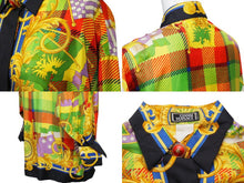 画像をギャラリービューアに読み込む, Gianni Versace ジャンニ・ヴェルサーチ 長袖シャツ バロッコ 総柄 マルチカラー シルク サイズ38 良品 中古 52204