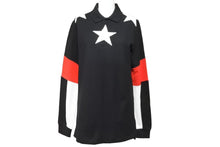 画像をギャラリービューアに読み込む, Givenchy ジバンシー ポロシャツ 15F7110704 スター 星 長袖 ブラック ホワイト コットン サイズXS 美品 中古 52209
