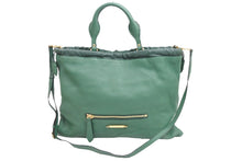 画像をギャラリービューアに読み込む, BURBERRY バーバリー 2WAYバッグ ショルダーバッグ ハンドバッグ 3903419/64B レザー グリーン ゴールド金具 美品 中古 52416