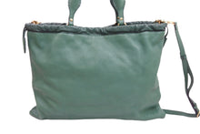 画像をギャラリービューアに読み込む, BURBERRY バーバリー 2WAYバッグ ショルダーバッグ ハンドバッグ 3903419/64B レザー グリーン ゴールド金具 美品 中古 52416