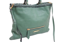 画像をギャラリービューアに読み込む, BURBERRY バーバリー 2WAYバッグ ショルダーバッグ ハンドバッグ 3903419/64B レザー グリーン ゴールド金具 美品 中古 52416