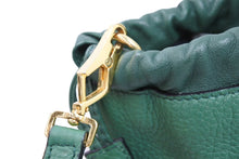 画像をギャラリービューアに読み込む, BURBERRY バーバリー 2WAYバッグ ショルダーバッグ ハンドバッグ 3903419/64B レザー グリーン ゴールド金具 美品 中古 52416
