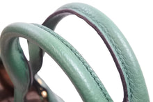 画像をギャラリービューアに読み込む, BURBERRY バーバリー 2WAYバッグ ショルダーバッグ ハンドバッグ 3903419/64B レザー グリーン ゴールド金具 美品 中古 52416