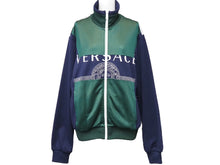画像をギャラリービューアに読み込む, VERSACE ヴェルサーチ ジャージ トラックジャケット Sサイズ メデゥーサ グリーン ネイビー サイドロゴ 極美品 中古 52503
