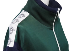 画像をギャラリービューアに読み込む, VERSACE ヴェルサーチ ジャージ トラックジャケット Sサイズ メデゥーサ グリーン ネイビー サイドロゴ 極美品 中古 52503