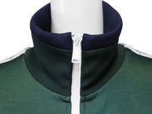 画像をギャラリービューアに読み込む, VERSACE ヴェルサーチ ジャージ トラックジャケット Sサイズ メデゥーサ グリーン ネイビー サイドロゴ 極美品 中古 52503