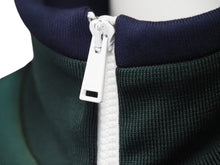 画像をギャラリービューアに読み込む, VERSACE ヴェルサーチ ジャージ トラックジャケット Sサイズ メデゥーサ グリーン ネイビー サイドロゴ 極美品 中古 52503