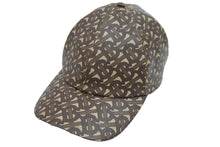 画像をギャラリービューアに読み込む, BURBERRY バーバリー キャップ 帽子 TB モノグラム BURW01W ブラウン イタリア製 サイズL 美品 中古 52635