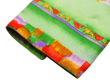 画像をギャラリービューアに読み込む, VERSACE ヴェルサーチ V2 by versace 長袖シャツ シルク シャツ 総柄 グリーン シルク サイズL 美品 中古 52662