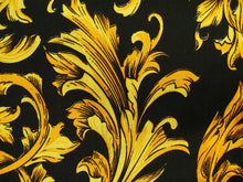 画像をギャラリービューアに読み込む, VERSACE ヴェルサーチ jeans couture 長袖シャツ バロッコ ブラック イエロー シルク サイズS 美品 中古 52664