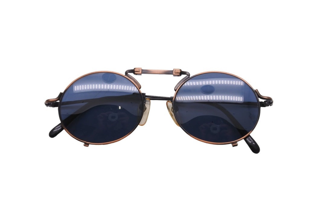 Jean paul gaultier ジャンポールゴルチェ ヴィンテージ サングラス メガネ 折りたたみ式 56-9101 メタル ブラック 良品 中古 52971