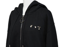 画像をギャラリービューアに読み込む, 極美品 OFF-WHITE オフホワイト パーカー フーディー ブラック OWBE005T21FLE002 サイズL シルバー金具 中古 53695