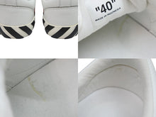 画像をギャラリービューアに読み込む, OFF-WHITE オフホワイト スニーカー ホワイト ブラック レザー サイズ40 OMIA085S20D680380110 美品 中古 53718