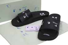 画像をギャラリービューアに読み込む, 新品同様 OFF-WHITE オフホワイト サンダル ロゴ入り サイズ43 ブラック OMIF088F21FAB00411001 中古 53728