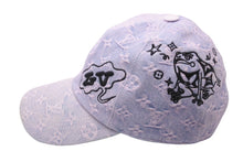 画像をギャラリービューアに読み込む, 極美品 LouisVuitton ルイヴィトン 2023SS キャップ カートゥーン M8158M キャスケットデニムモノグラム ブルー ピンク 中古 54261