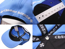画像をギャラリービューアに読み込む, 新品未使用 CHROME HEARTS クロムハーツ ベースボールキャップ CHキャップ ブルー ピンク シルバー925 フリー 中古 54499