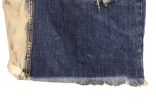 画像をギャラリービューアに読み込む, Givenchy ジバンシー スカート 膝下丈 ダメージ クラッシュ加工 バイカラー デニム コットン ホワイト ブルー 38 美品 中古 54591