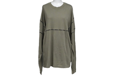 MONCLER モンクレール 長袖Ｔシャツ サイドロゴ カーキ サイズXS H19018D00006 829H8 美品 中古 54892