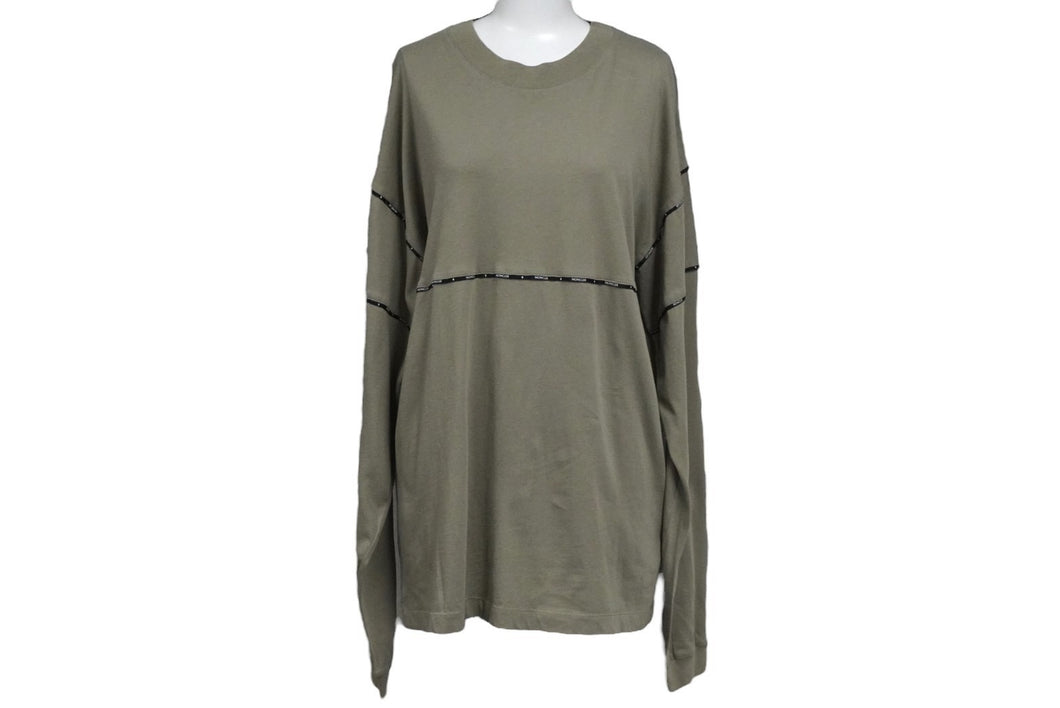 MONCLER モンクレール 長袖Ｔシャツ サイドロゴ カーキ サイズXS H19018D00006 829H8 美品 中古 54892