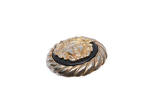 画像をギャラリービューアに読み込む, VERSACE ヴェルサーチ イヤリング 両耳 丸型 メデューサ クリップ式 GP ブラック ゴールド金具 レディース 17g 美品 中古 55121