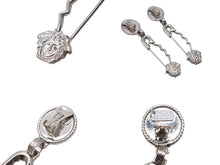 画像をギャラリービューアに読み込む, Gianni Versace ジャンニ・ヴェルサーチ 安全ピン メデューサ イヤリング シルバー 64g ジュエリー 小物 美品 中古 55137