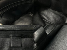 画像をギャラリービューアに読み込む, 極美品 CELINE セリーヌ ハンドバッグ DM99/1 マカダム柄 ゴールド金具 PVC レザー ブラック 中古 55238