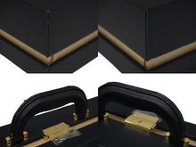 画像をギャラリービューアに読み込む, 新品同様 VERSACE ヴェルサーチ デューサ 時計ケース ウォッチケース 収納 25本 ブラック 木 合皮 ゴールド金具 中古 55333