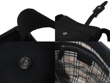 画像をギャラリービューアに読み込む, BURBERRY バーバリー ショルダーバッグ 斜め掛け レザー ブラック 黒 シルバー金具 美品 中古 55950