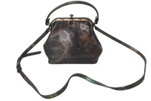 画像をギャラリービューアに読み込む, Jean Paul Gaultier ジャンポール・ゴルチェ 2WAY ショルダーハンドバッグ Vサイバー 玉虫色 ガマ口 銅メッキ金具 美品 中古 55963