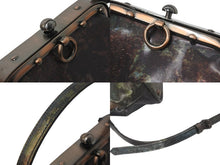 画像をギャラリービューアに読み込む, Jean Paul Gaultier ジャンポール・ゴルチェ 2WAY ショルダーハンドバッグ Vサイバー 玉虫色 ガマ口 銅メッキ金具 美品 中古 55963