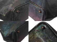 画像をギャラリービューアに読み込む, Jean Paul Gaultier ジャンポール・ゴルチェ 2WAY ショルダーハンドバッグ Vサイバー 玉虫色 ガマ口 銅メッキ金具 美品 中古 55963