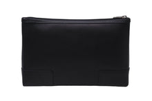 画像をギャラリービューアに読み込む, LOEWE ロエベ ポーチ 化粧ポーチ バニティ ロゴ入り 箱付き 100409 ブラック シルバー金具 美品 中古 55982