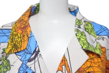 画像をギャラリービューアに読み込む, SAINT MICHAEL セントマイケル × DR WOO ドクター・ウー コラボ 長袖シャツ SLEEPWEAR パジャマ 世界地図 総柄 XL 美品 中古 56007