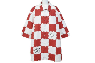 LOUIS VUITTON ルイヴィトン NIGO ジャイアントダミエショートスリーブシャツ 22SS サイズ5L RM221M JM7 HMS05W 美品 中古 56008