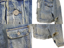 画像をギャラリービューアに読み込む, 新品未使用 SAINT MICHAEL セント マイケル BerBerJin デニム ジャケット ダメージ加工 SM-A23-0000-C17 サイズL 中古 56275