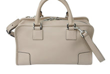 画像をギャラリービューアに読み込む, LOEWE ロエベ 2WAYハンドバッグ アマソナ28 アナグラム レザー ベージュ シルバー金具 美品 中古 56863