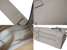 画像をギャラリービューアに読み込む, LOEWE ロエベ 2WAYハンドバッグ アマソナ28 アナグラム レザー ベージュ シルバー金具 美品 中古 56863