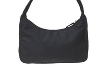 画像をギャラリービューアに読み込む, PRADA プラダ ハンドバッグ ワンショルダーバッグ テスート 三角ロゴプレート ナイロン ブラック シルバー金具 美品 中古 57206