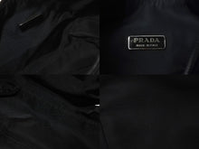 画像をギャラリービューアに読み込む, PRADA プラダ ハンドバッグ ワンショルダーバッグ テスート 三角ロゴプレート ナイロン ブラック シルバー金具 美品 中古 57206