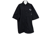画像をギャラリービューアに読み込む, 極美品 OFF-WHITE オフホワイト 半袖シャツ ブラック コットン ポリエステル エラスタン サイズXL 中古 57221