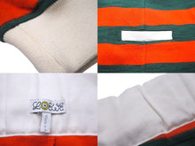 画像をギャラリービューアに読み込む, LOEWE ロエベ ロングイージーパンツ ボーダー グリーン オレンジ M ロゴ刺繍 H6292560SI ボタンフライデザイン 良品 中古 57695