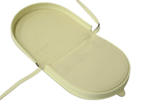 画像をギャラリービューアに読み込む, LOEWE ロエベ ショルダーバッグ 109.54.T15 ヒールポーチスモール アナグラム エンボス加工 ソフトカーフ イエロー 美品 中古 57980