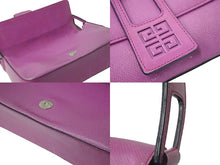 画像をギャラリービューアに読み込む, Givenchy ジバンシー ハンドバッグ レザー パープル ミニハンドバック ワンショルダーバック 良品 中古 58302